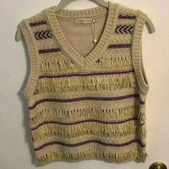 NWT Tory Burch Sleeveless Sweater Vest‎ Sz M - Picture 3 of 5